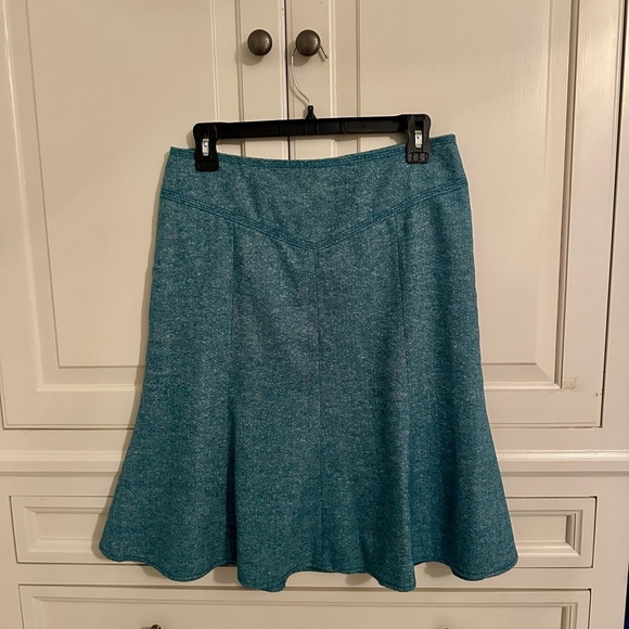 Ann Taylor Teal A-Line Skirt - Picture 1 of 3